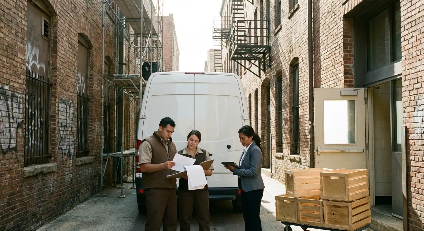 Arlington Heights alley delivery access and clearance check