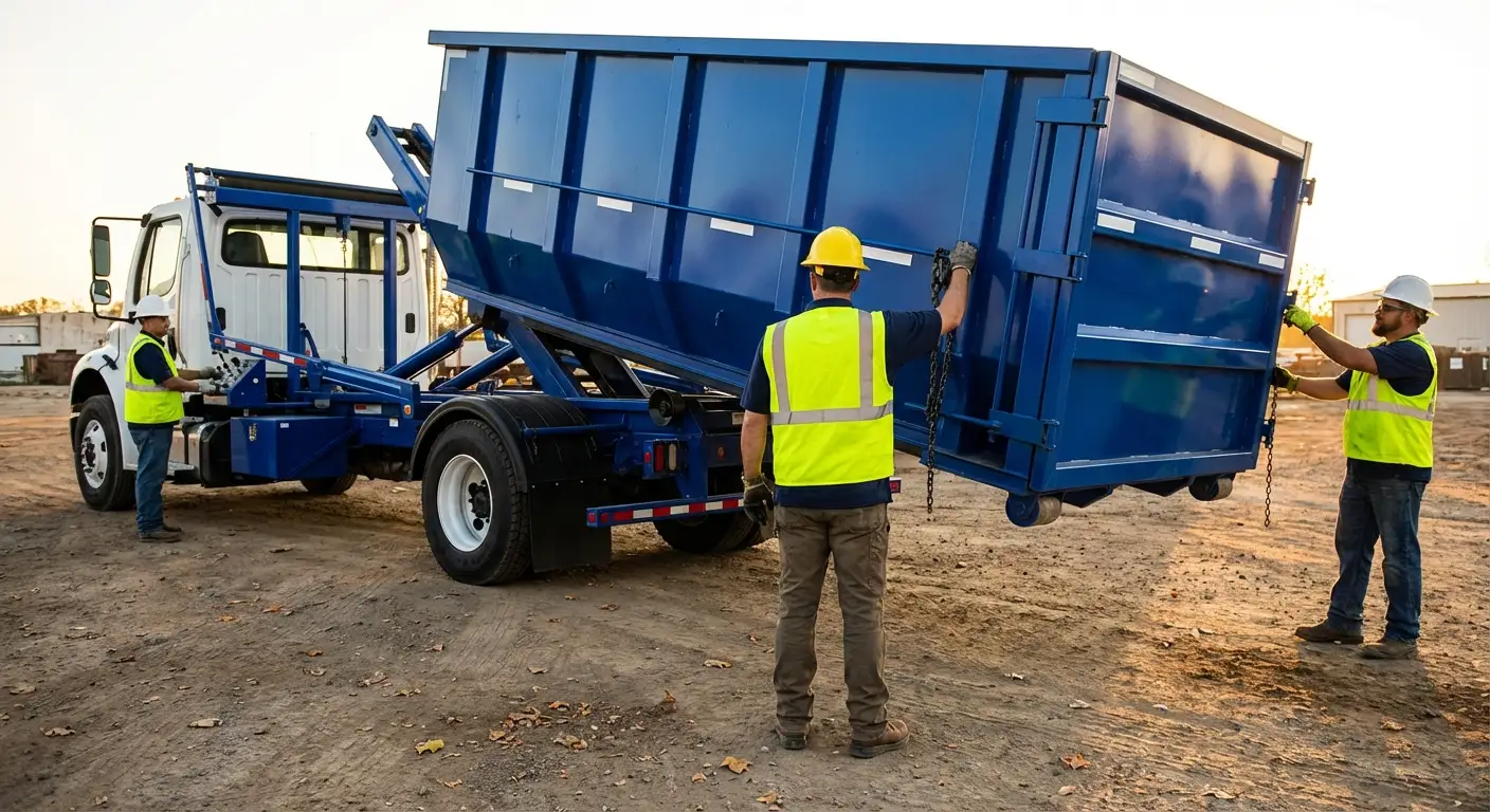 Commercial debris containment dumpster in Arlington Heights, IL
