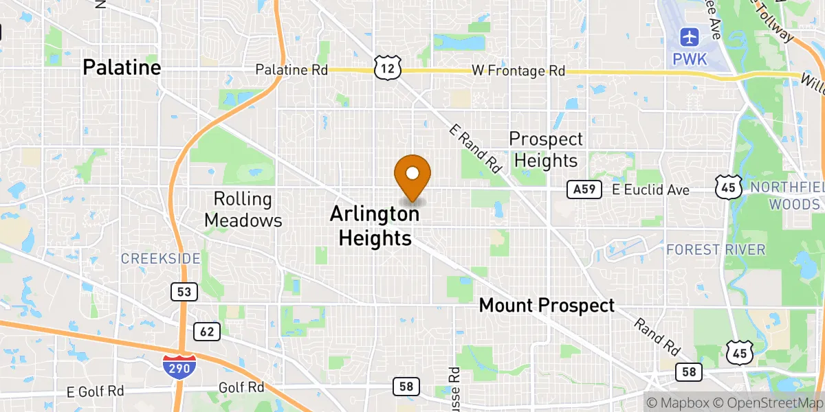 Virginia Terrace neighborhood map in Arlington Heights, IL